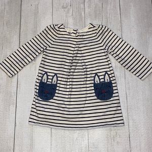 GAP Striped Bunny Dress, 18-24 Months